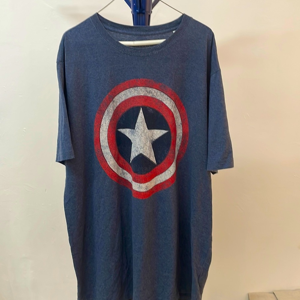 Blue tee shirt Captain America